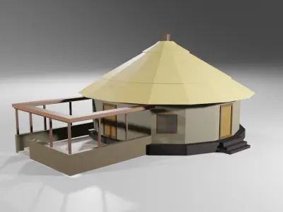 Rural Village - Low poly Assets Low-Poly 3D models  Free low-poly 3D model