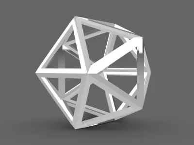 Geodesic Sphere Frame frequency 1 3D model
