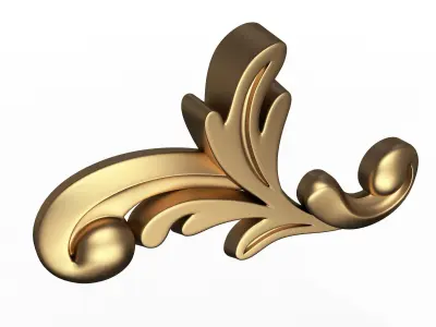 Carved Plaster Molding Decoration 029 Low-poly 3D model