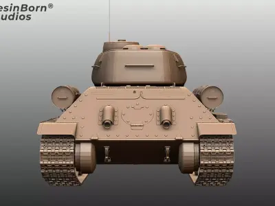 Soviet Medium Tank T-34-85 WWII Armored Vehicle 3D model