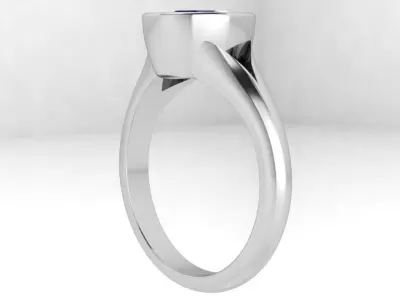 Oval Solitaire Ring 4302 3D print model