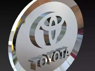 TOYOTA logo 3d design 3D model