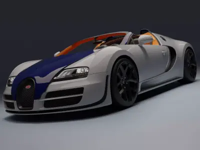Bugatti Veyron Grand Sport Vitesse Low-poly 3D model