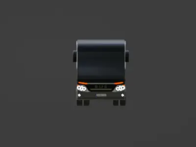 Travel Bus Low-poly 3D model