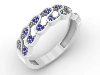 Jewelry Diamond Ring Model RG25 Free 3D print model