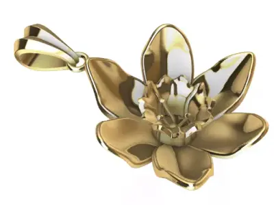 March Jonquil Flower of the Month charm Pendant 3D print model