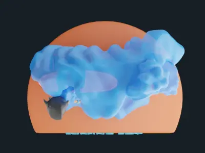 Surfing Boy 3D print model