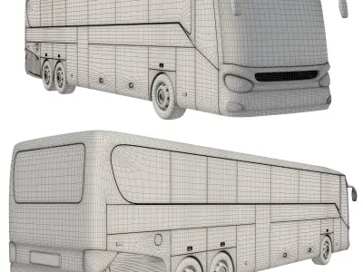 Regular bus 3D model