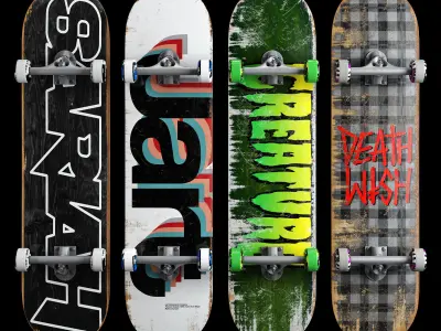 Skateboard set 001 3D model