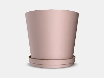 KLARBAR Plant pot with saucer 1 Low-poly 3D model