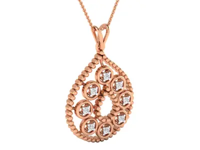 Women pendant 3D print model 2