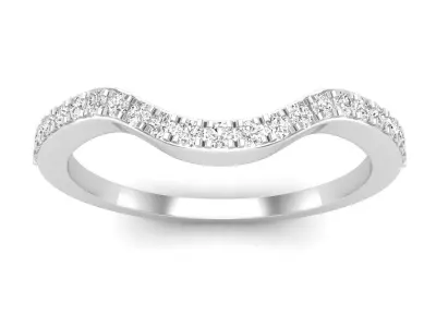 AV 620 Diamond Curved Wedding Band for Women 3D print model