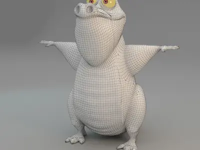 Stylized Crocodile Character 3D model