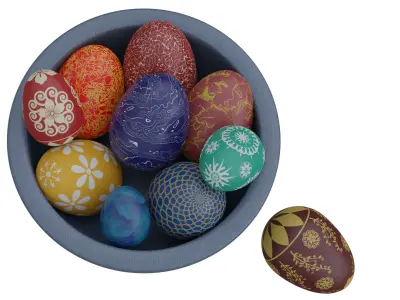 Easter eggs 3D model