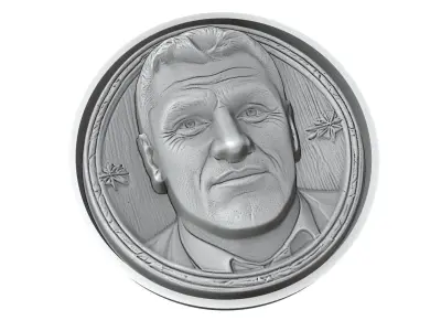 Christian Vieri Footballer Medallion 3D print model