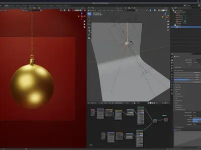 Gold Ball 3D - Christmas 3D model