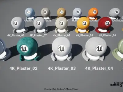 Plaster World Aligned Materials 3D model