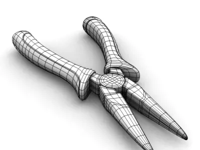 Needle nosed pliers 3D model