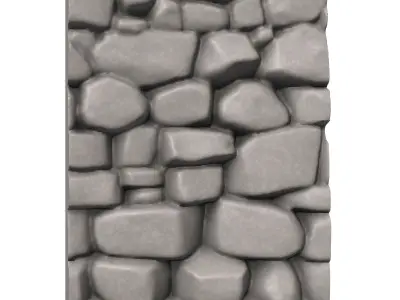 Rock Face Wall Scene Element Detail 3D print model