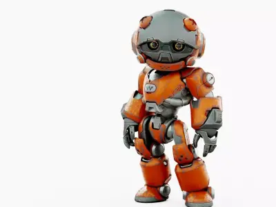 ROBO ZERO-C  Rigged for Unreal Engine - Unity - MIXAMO 3D model