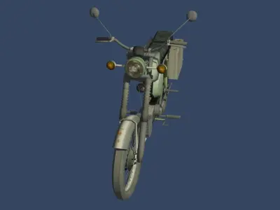 Moped motorcycle Free low-poly 3D model