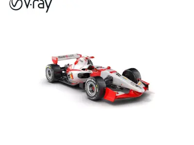 Formula  Racer Sleek Design model pack Low-poly 3D model