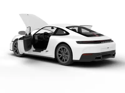 Porsche 911 Carrera T 2025 HQ 3d model 3D model