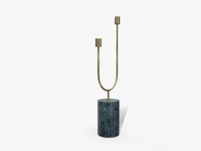 Candle Holder Gold L Low-poly 3D model