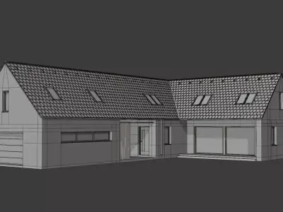 4 Modern Houses Pack Blender 3D Models  3D model