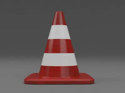 Barriers 1 traffic cone 3D model