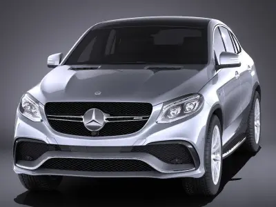 Mercedes-Benz GLE63 AMG Coupe 2017 VRAY  3D model