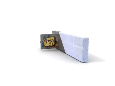 Urban Graffiti Wall model pack Low-poly 3D model