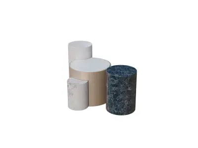 Modern Marble Display Stand Set Free low-poly 3D model