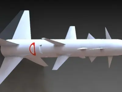 sam missile  3D print model