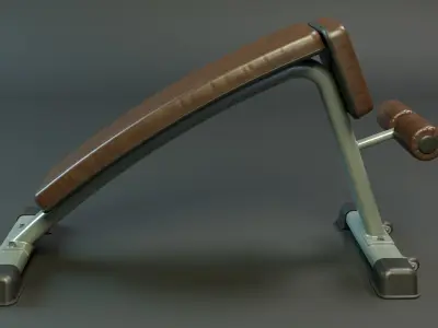 Abs bench PBR Low-poly 3D model