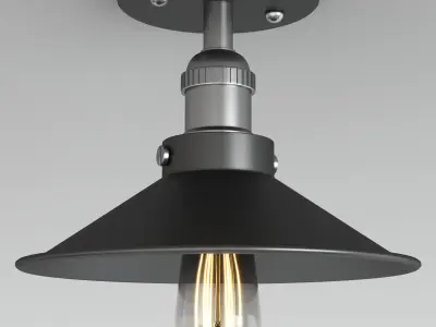 retro semi flush 3D model