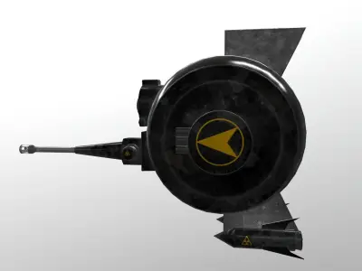 BattleBot Balck 2 Free low-poly 3D model