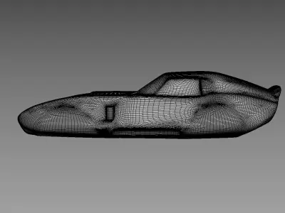 The silhouette of the car 1965 Shelby Cobra Daytona Coupe 3D print model