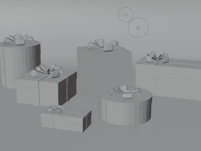 3D rendering gift wrapping Free low-poly 3D model