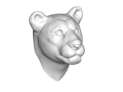 Lion Head 3D model 5