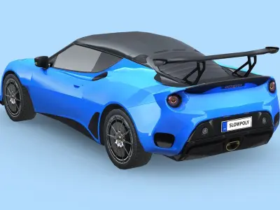Lotus Evora GT 430 2018 Low-poly 3D model