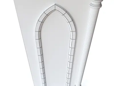 Throne Room Stone Wall 3D model