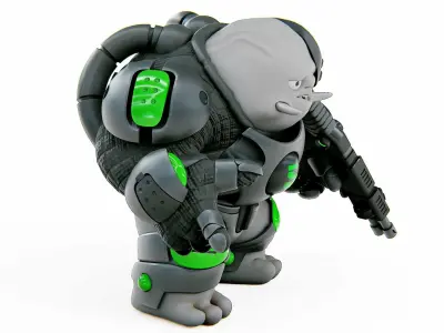 ALIEN MOBBY B-4  Rigged for Unreal Engine - Unity - MIXAMO  3D model