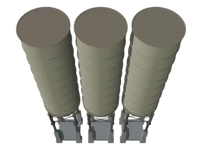 Industrial silo 3D model