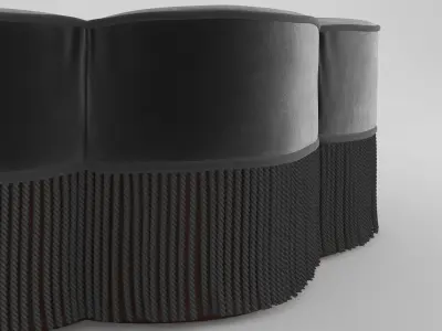 Tanith Flower Ottoman 3D model