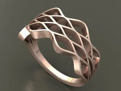 Ring Wavy 3D print model