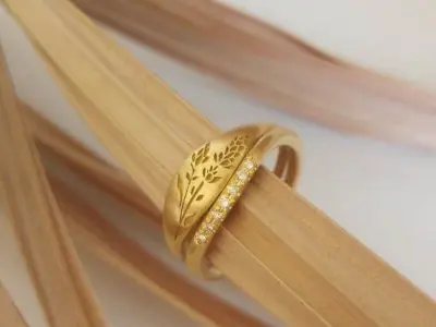 Women Ring 26 stylish Egagement ring band pair for women 3D print model