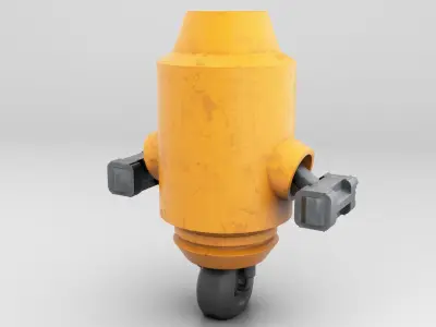 Robot Character Low-poly model Free low-poly 3D model