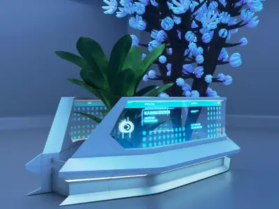 Sci-Fi tree plant decoration 3D model