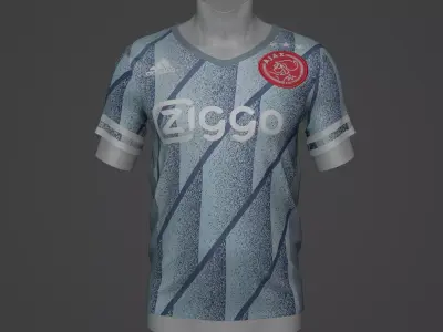Ajax Football Jersey T-Shirt - Soccer Kit Low-poly 3D model
